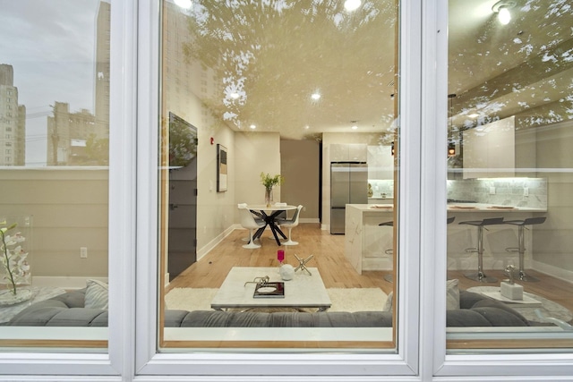 interior space featuring hardwood / wood-style floors