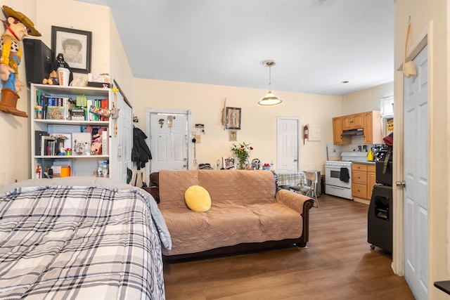 218 68th St, Guttenberg, NJ 07093 - bedroom with wood finished floors