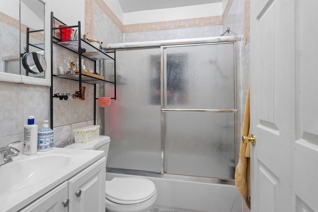 218 68th St, Guttenberg, NJ 07093 - full bathroom with vanity and combined bath / shower with glass door