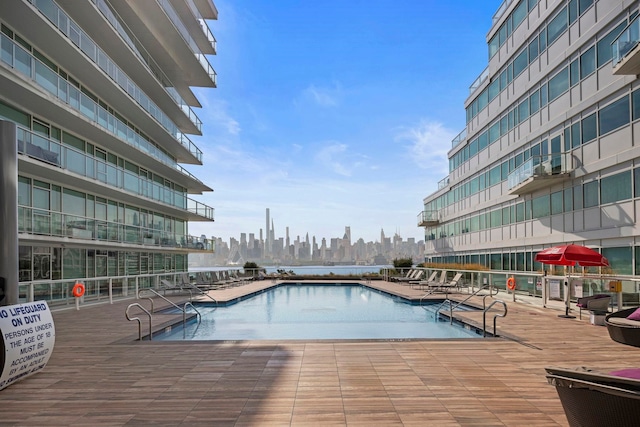 pool featuring a city view