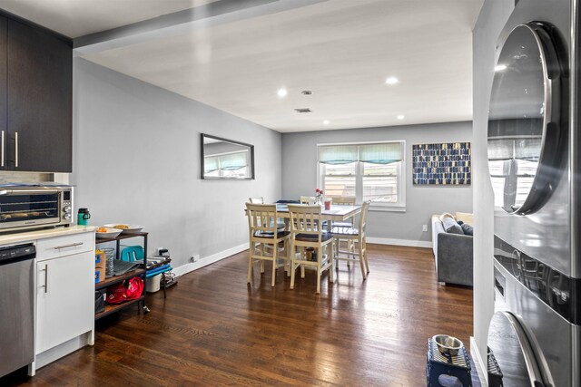 70 County Ave, Secaucus, NJ 07094 - dining room with wood finished floors, baseboards, and recessed lighting