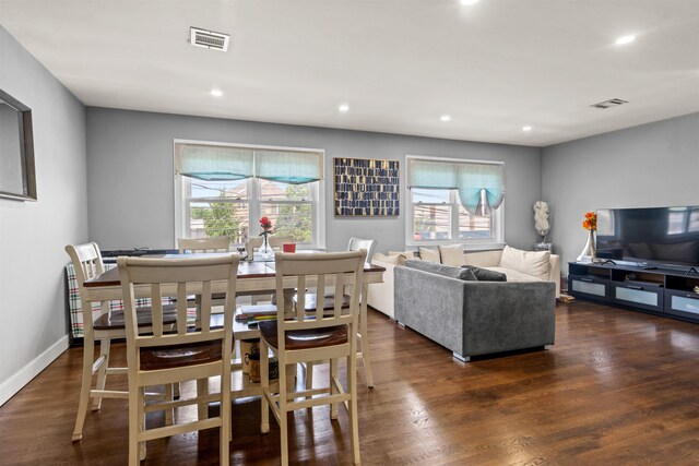 70 County Ave, Secaucus, NJ 07094 - dining space featuring wood finished floors and recessed lighting