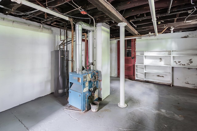 468 Van Buren St, Ridgewood, NJ 07450 - unfinished basement with water heater