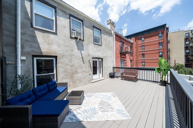 288 Barrow St Unit 2, Jersey City, NJ 07302 - deck featuring an outdoor hangout area