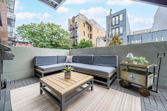 833 Willow Ave Unit 2, Hoboken, NJ 07030 - deck with an outdoor living space