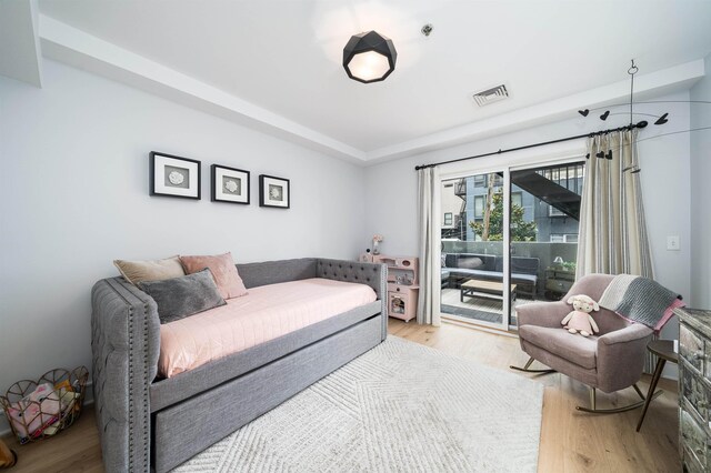 833 Willow Ave Unit 2, Hoboken, NJ 07030 - bedroom featuring access to exterior and light wood-type flooring