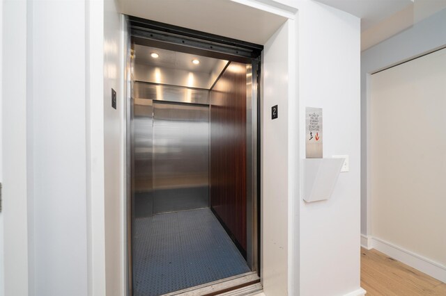 833 Willow Ave Unit 2, Hoboken, NJ 07030 - elevator featuring wood finished floors and baseboards