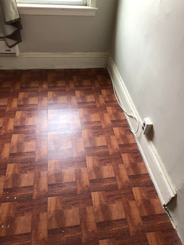 interior space featuring parquet floors