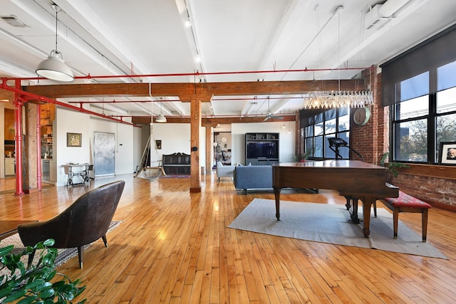 1620 Manhattan Ave Unit C3, Union City, NJ 07087 - interior space with hardwood / wood-style flooring and beamed ceiling