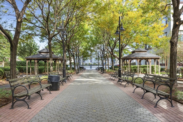 110 Washington St Unit 8, Hoboken, NJ 07030 - view of property's community with a gazebo