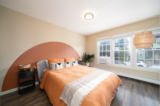 235 Sherman Ave, Jersey City, NJ 07307 - bedroom featuring wood finished floors, baseboards, and cooling unit
