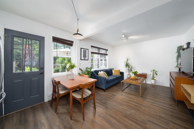 235 Sherman Ave, Jersey City, NJ 07307 - dining room featuring dark wood-style floors and baseboards