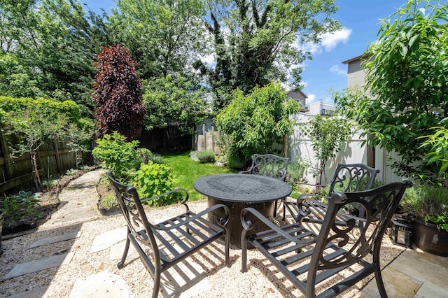235 Sherman Ave, Jersey City, NJ 07307 - fenced backyard with a patio area