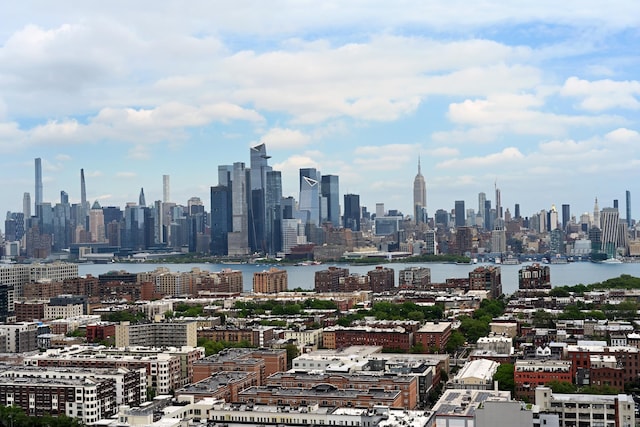 view of city with a water view