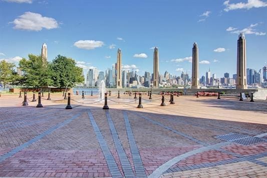 view of community featuring a city view