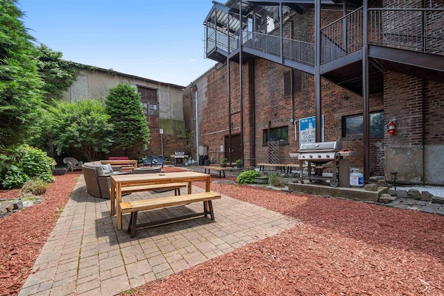 300 Communipaw Ave Unit 11, Jersey City, NJ 07304 - view of patio / terrace with grilling area