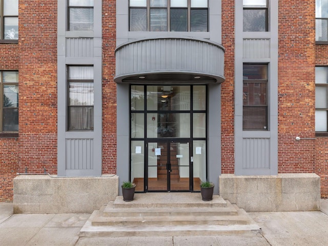 300 Communipaw Ave Unit 11, Jersey City, NJ 07304 - property entrance featuring brick siding and french doors