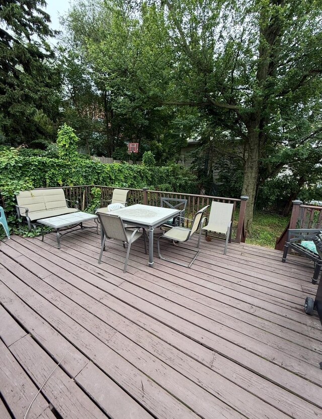 1611 71st St, North Bergen, NJ 07047 - deck featuring outdoor dining space