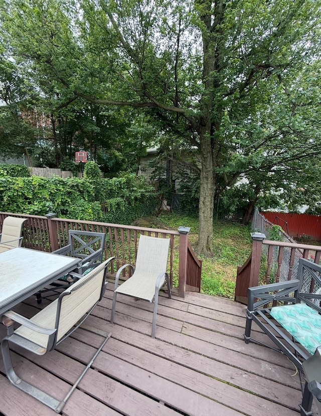 1611 71st St, North Bergen, NJ 07047 - view of wooden deck