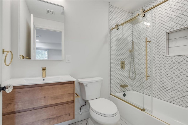 180 Union St, Montclair, NJ 07042 - full bathroom with shower / bath combination with glass door and vanity