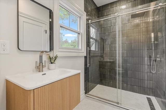 180 Union St, Montclair, NJ 07042 - full bathroom with a stall shower and vanity