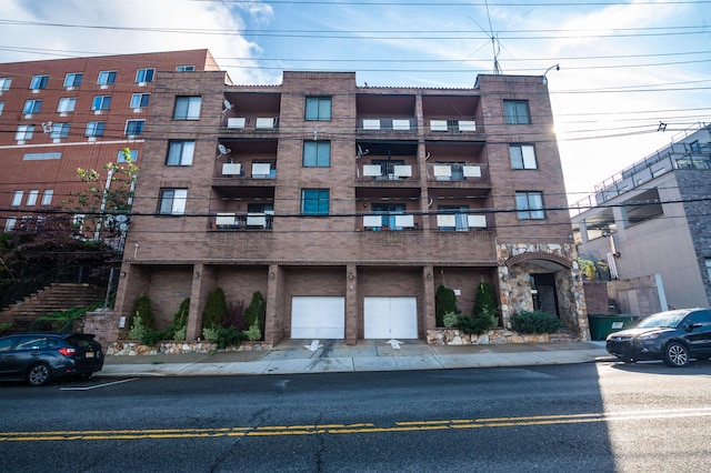 view of building exterior with a garage