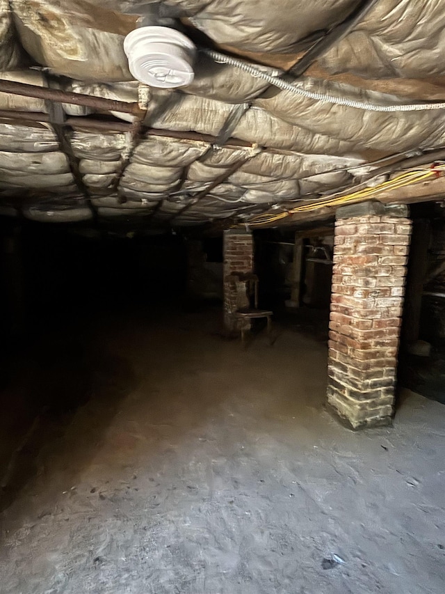 below grade area with crawl space