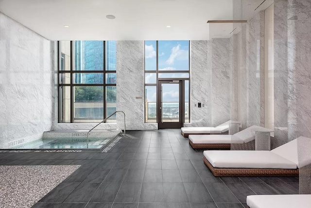 99 Hudson St Unit 2912, Jersey City, NJ 07302 - building lobby featuring floor to ceiling windows