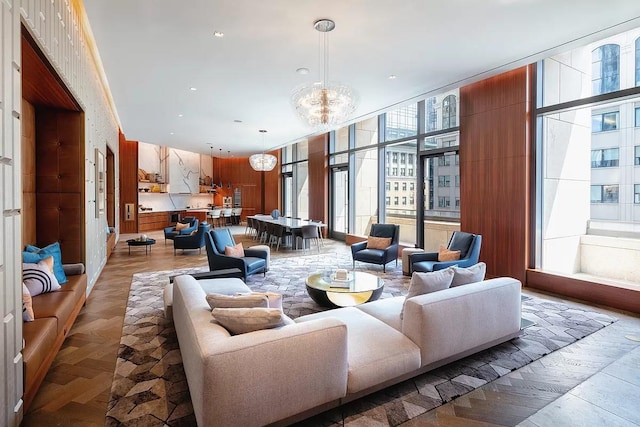 99 Hudson St Unit 2912, Jersey City, NJ 07302 - building lobby with floor to ceiling windows and recessed lighting