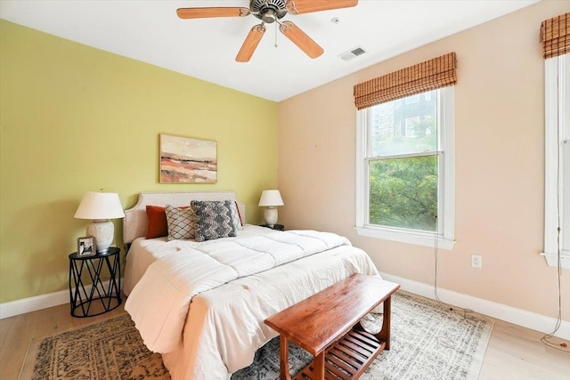 126 Dudley St Unit 315, Jersey City, NJ 07302 - bedroom featuring light wood-style floors and a ceiling fan