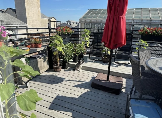 view of wooden terrace