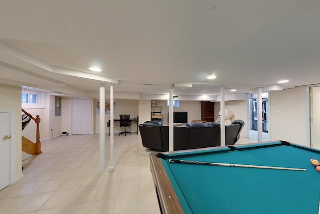 recreation room featuring billiards