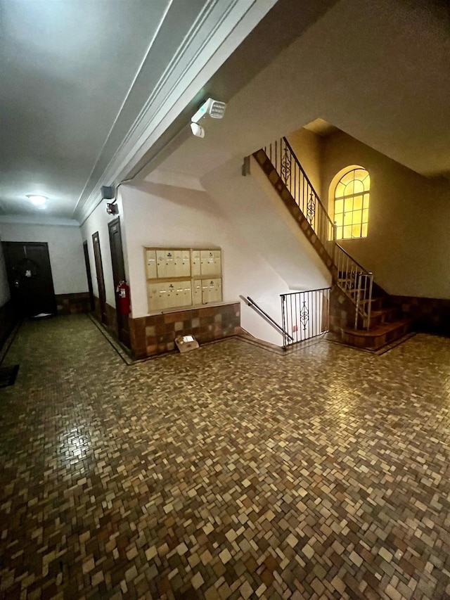 108 Palisade Ave Unit A5, Jersey City, NJ 07306 - interior space featuring baseboards and stairs