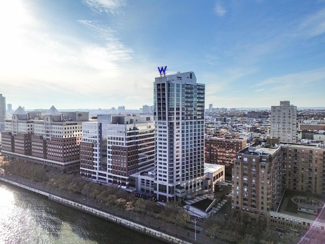 view of city with a water view