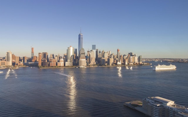 property view of water with a view of city