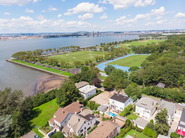166 W 37th St, Bayonne, NJ 07086 - drone / aerial view of a notable bridge and a nearby body of water