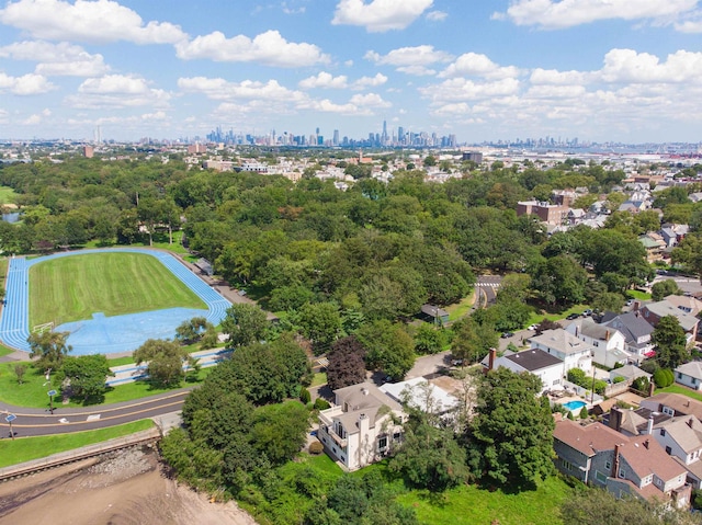 166 W 37th St, Bayonne, NJ 07086 - bird's eye view of city skyline and a tree filled landscape