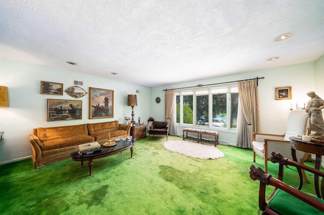 166 W 37th St, Bayonne, NJ 07086 - living area with carpet floors and a textured ceiling