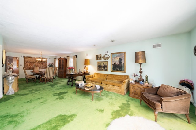 166 W 37th St, Bayonne, NJ 07086 - living room with light colored carpet and a chandelier