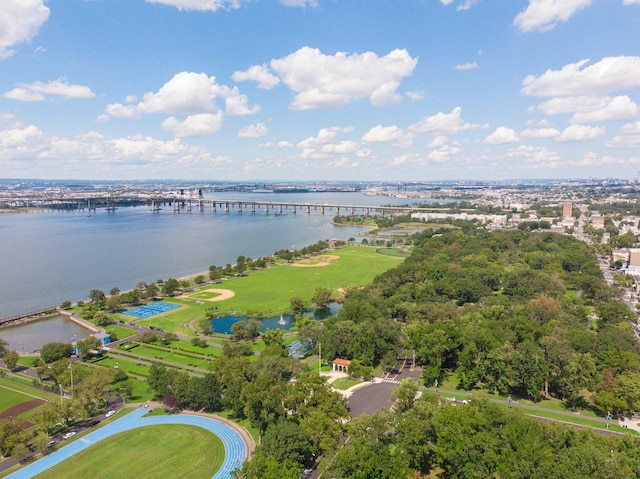166 W 37th St, Bayonne, NJ 07086 - drone / aerial view of a large body of water and a notable bridge