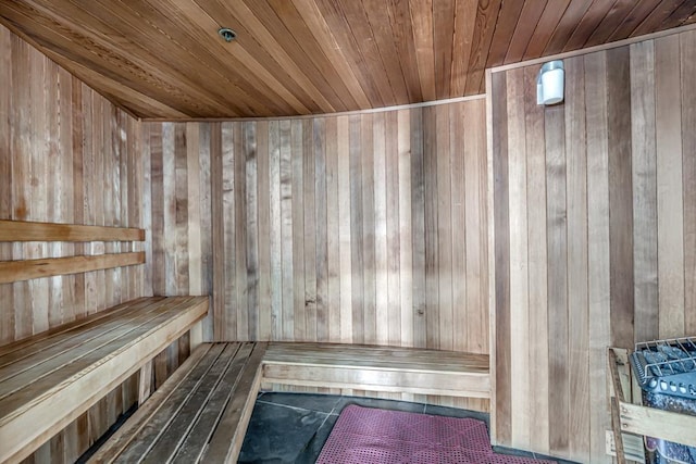 2 2nd St Unit 3805-1, Jersey City, NJ 07302 - relaxing sauna with wood walls and wood ceiling