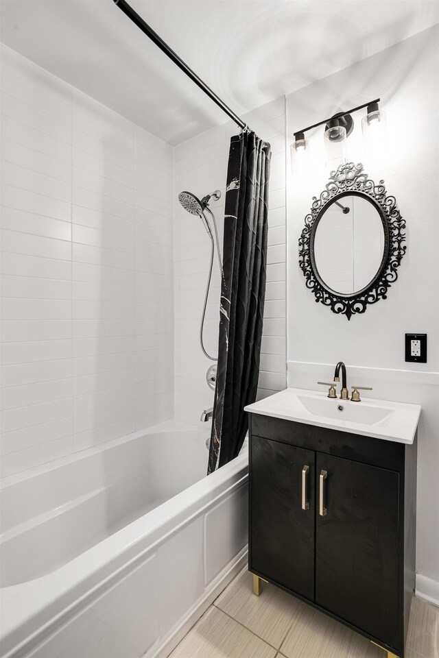 347 Varick St Unit 114A, Jersey City, NJ 07302 - bathroom featuring shower / bath combination with curtain and vanity