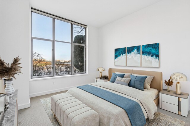 8100 River Rd Unit 0107, North Bergen, NJ 07047 - carpeted bedroom featuring multiple windows and baseboards
