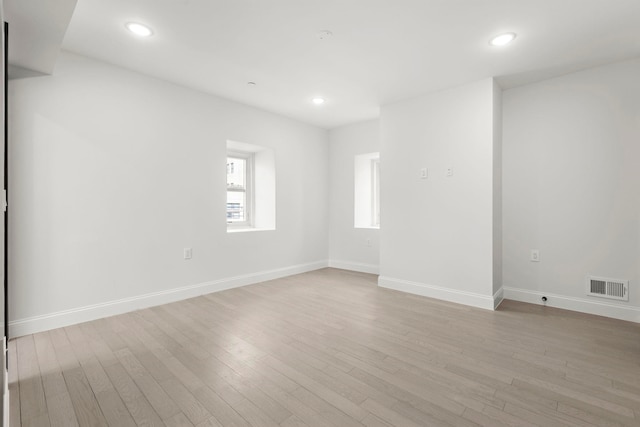 133 Clifton Pl Unit 2, Jersey City, NJ 07304 - empty room featuring light wood finished floors and recessed lighting