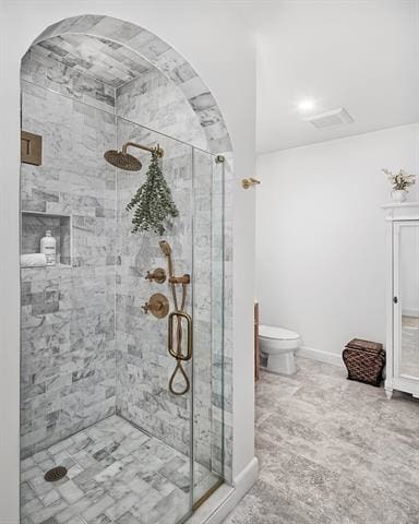 414 1st St Unit 1, Jersey City, NJ 07302 - bathroom featuring a stall shower and toilet