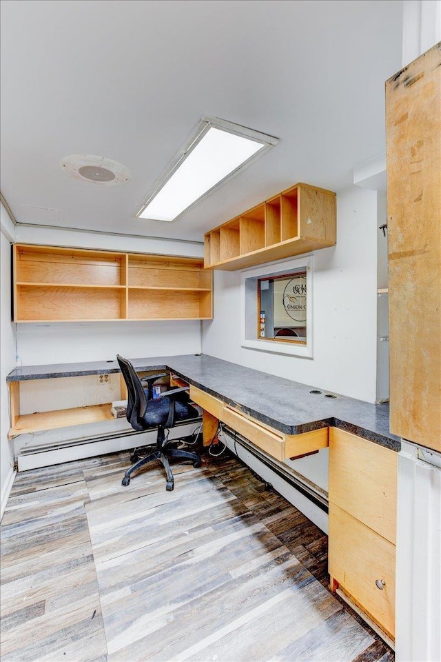 office featuring built in desk