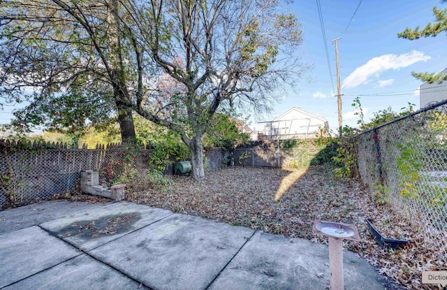 view of yard with a patio area