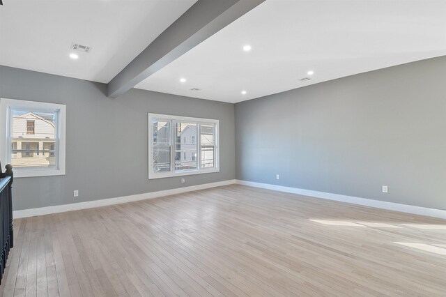 95 Claremont Ave, Jersey City, NJ 07304 - unfurnished living room featuring light wood finished floors and recessed lighting