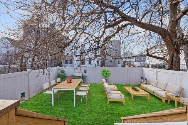 95 Claremont Ave, Jersey City, NJ 07304 - fenced yard with a dog friendly area and outdoor lounge area