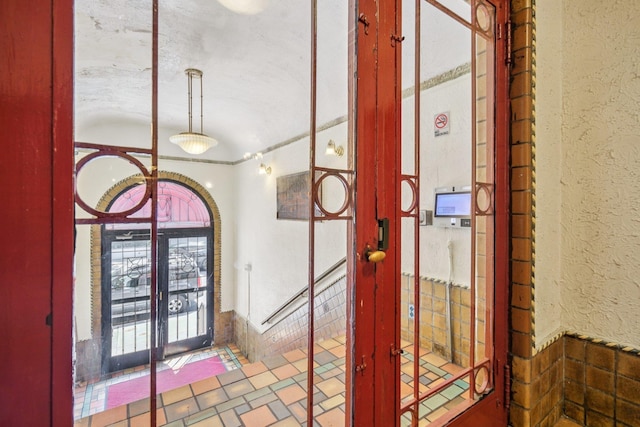 340 Fairmount Ave Apt 209, Jersey City, NJ 07306 - detailed view of a textured wall and french doors